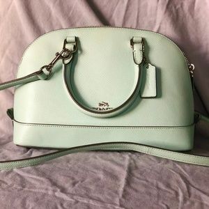 Coach Mint Green Leather crossbody